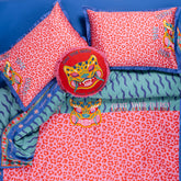 Lahor 300 Tc Cotton Satin Duvet Set 102x87 In Green