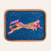 Metal Decorative Tray Blue - Pink