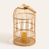 Seaside Meadow Lantern With Glass Cup 9x4x14 In Natural