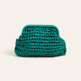 Delhi Rafya Handbag 10x6 In Green
