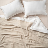 Costa Jacquard King Size Cotton Linen Bedspread 110X102 In
