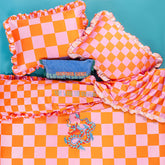 Lahor 300 Tc Cotton Satin Duvet Set 94x87 In Pink