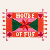 Punjab Fringed Cotton 100% Cotton Bath Mat 24x35 In Multicolor