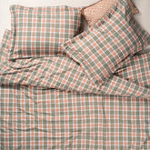 Viseu Checked Cotton 100% Cotton Flanelle Duvet Set 94x87 In