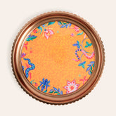 Metal Decorative Tray Orange