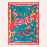 Novelas Fringed Jacquard Cotton Throw 54x71 In Green