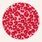 Beaded Glass - Polyester Place Mat 14 In Fuchsia - Pink