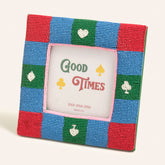 Glass Bead - Wood Photo Frame Multicolor