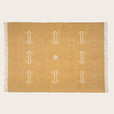 Cotton Rug 31x59 In Yellow