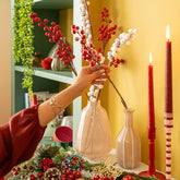 Aravali Hand Painted Glass Decorative Object 2 Piece Set