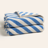 Ornaz Yarn Dyed Biased 100% Cotton Bath Towel Set Of 2