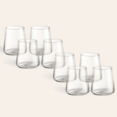 Poznan Optical Glass Water Glass 13 Oz. Transparent Set Of 8