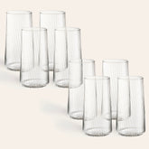 Poznan Optical Glass Soft Glass 18 Oz. Transparent Set Of 8