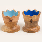 Mango Tree Snack Bowl Blue&Navy 3.15x3.15x2.95 in 2 Pcs Set