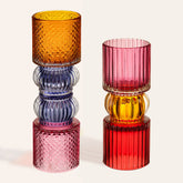 Glass Decorative Object Multicolor 2 Pcs Set