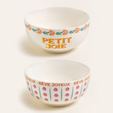 Porcelain Bowl Multicolor 5.12 in 2 Pcs Set