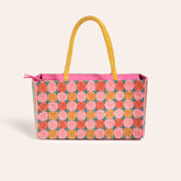 Delhi Beaded Cotton Shoulder Bag 11x6 In Multicolor