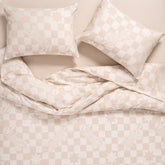 Costa Jacquard Cotton Duvet Cover Full Set 94x87 In Natural