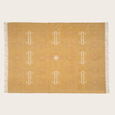Cotton Rug 47x71 In Yellow
